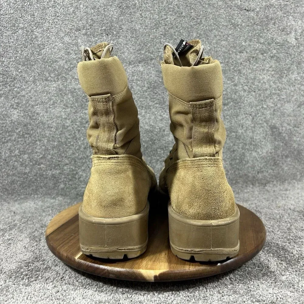 Altama Men's Size 12 R Desert Tan Suede Nylon Made in USA Military Combat Boots